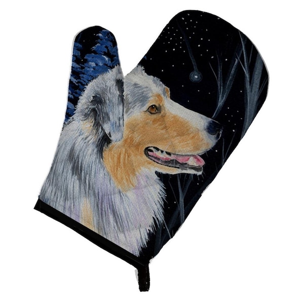 Carolines Treasures Starry Night Australian Shepherd Oven Mitt - SS8382OVMT