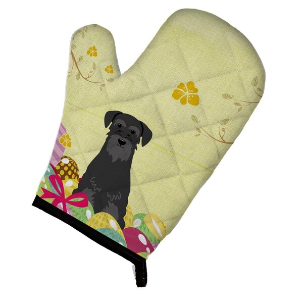 Carolines Treasures Easter Eggs Standard Schnauzer Black Oven Mitt - BB6032OVMT
