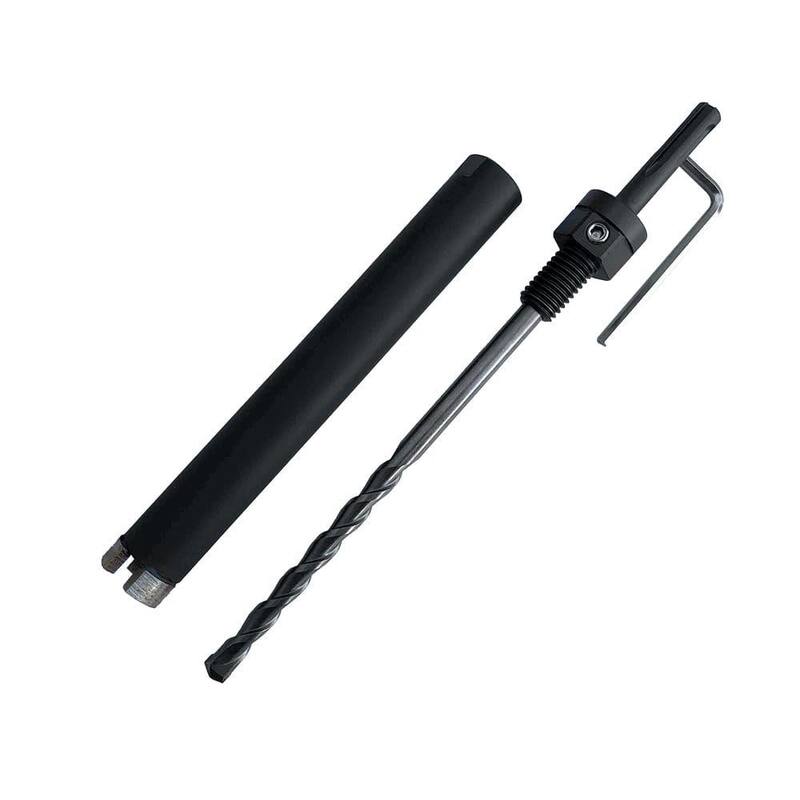 Broca multipropósito de núcleo seco/húmedo de 1 pulgada para albañilería, concreto y piedra natural #30/40 de grano diamante con broca piloto SDS Plus - DBS0100A5ADJ69S_THD
