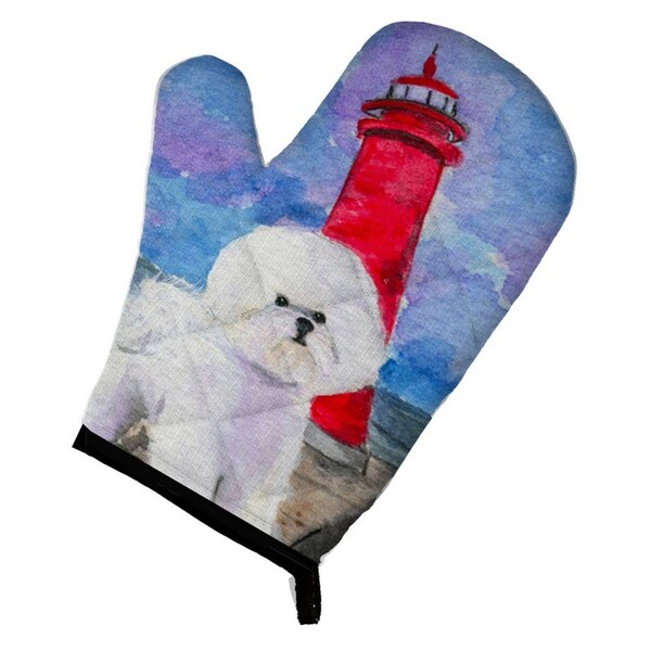 Carolines Treasures Lighthouse with Bichon Frise Oven Mitt - SS8891OVMT