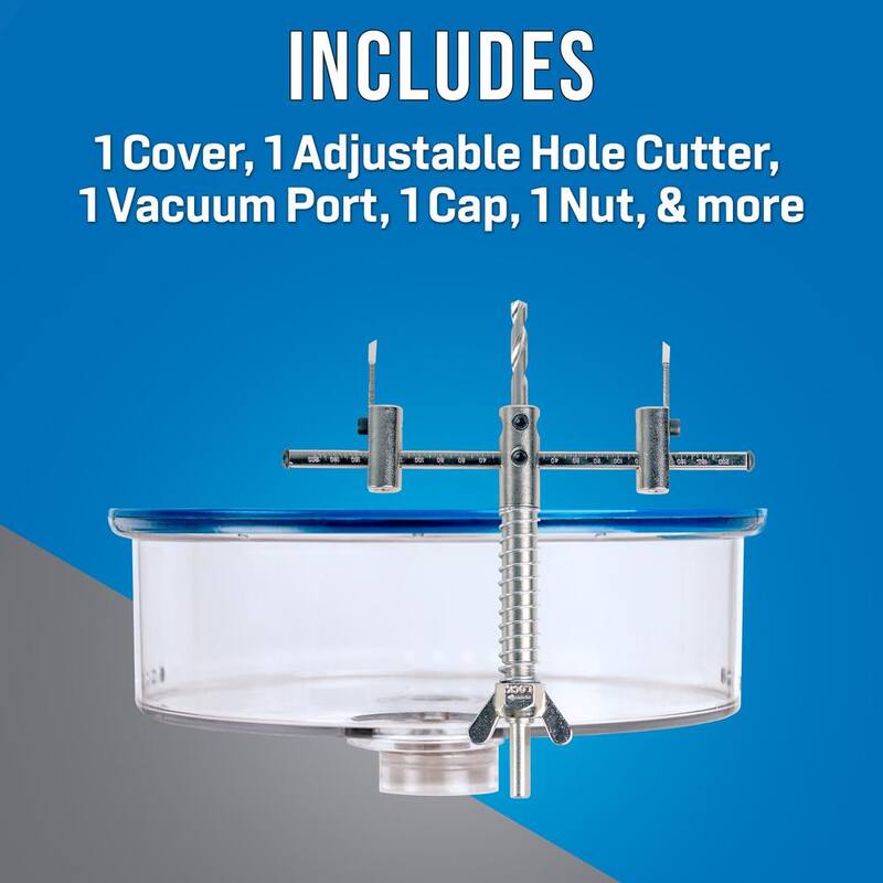 Cortadora de agujero redondo ajustable de 9 pulgadas con puerto de vacío - AHC-19 de JONARD TOOLS