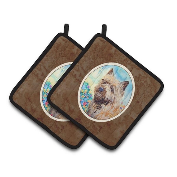 Carolines Treasures Cairn Terrier Pair of Pot Holders, 7.5 x 3 x 7.5 in. - 7238PTHD