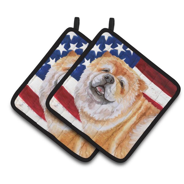 Carolines Treasures Cane Corso Patriotic Pair of Pot Holders - BB9695PTHD
