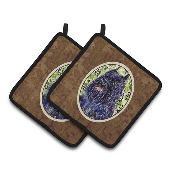 Carolines Treasures Bouvier Des Flandres Pair of Pot Holders, 7.5 x 3 x 7.5 in. - SS8853PTHD