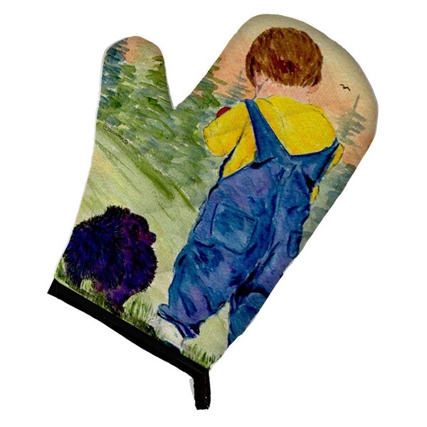 Carolines Treasures Little Boy with His Pomeranian Oven Mitt - SS8544OVMT
