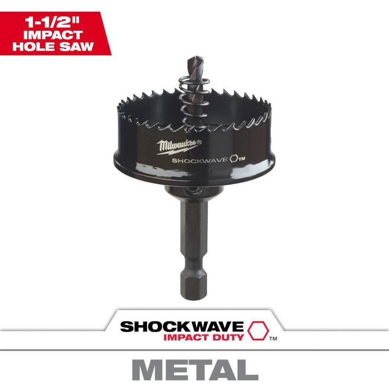 Sierra de agujero SHOCKWAVE IMPACT DUTY de 1-1/2 pulgadas de Milwaukee - 49-56-9835