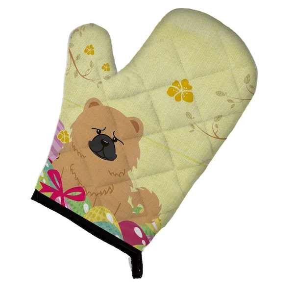 Carolines Treasures Easter Eggs Chow Chow Cream Oven Mitt - BB6144OVMT