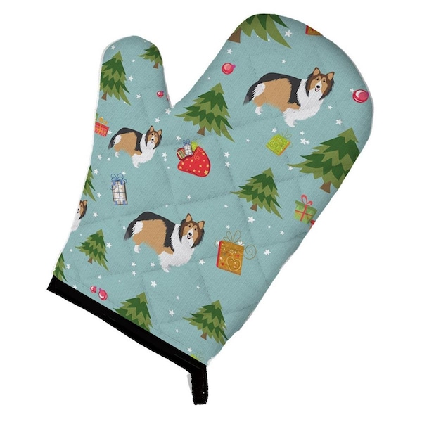 Carolines Treasures Christmas Sheltie Shetland Sheepdog Oven Mitt - BB4980OVMT