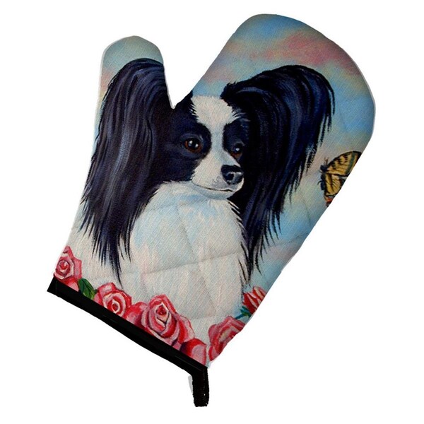 Carolines Treasures Papillon Black and White Oven Mitt - 7040OVMT