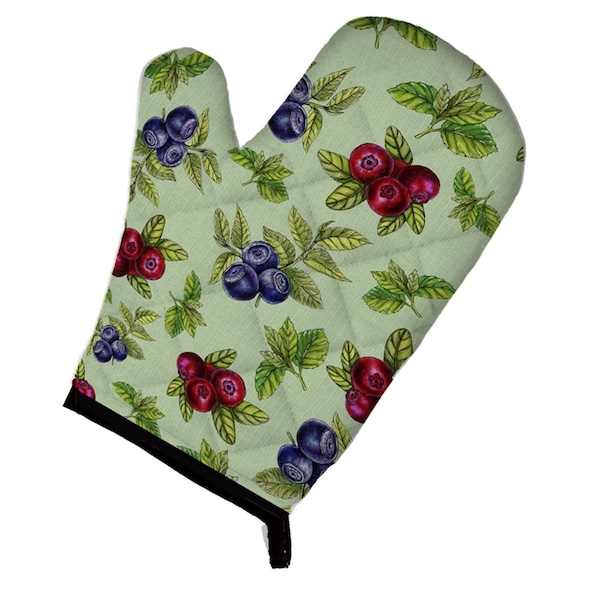 Carolines Treasures Berries in Green Oven Mitt - BB5208OVMT