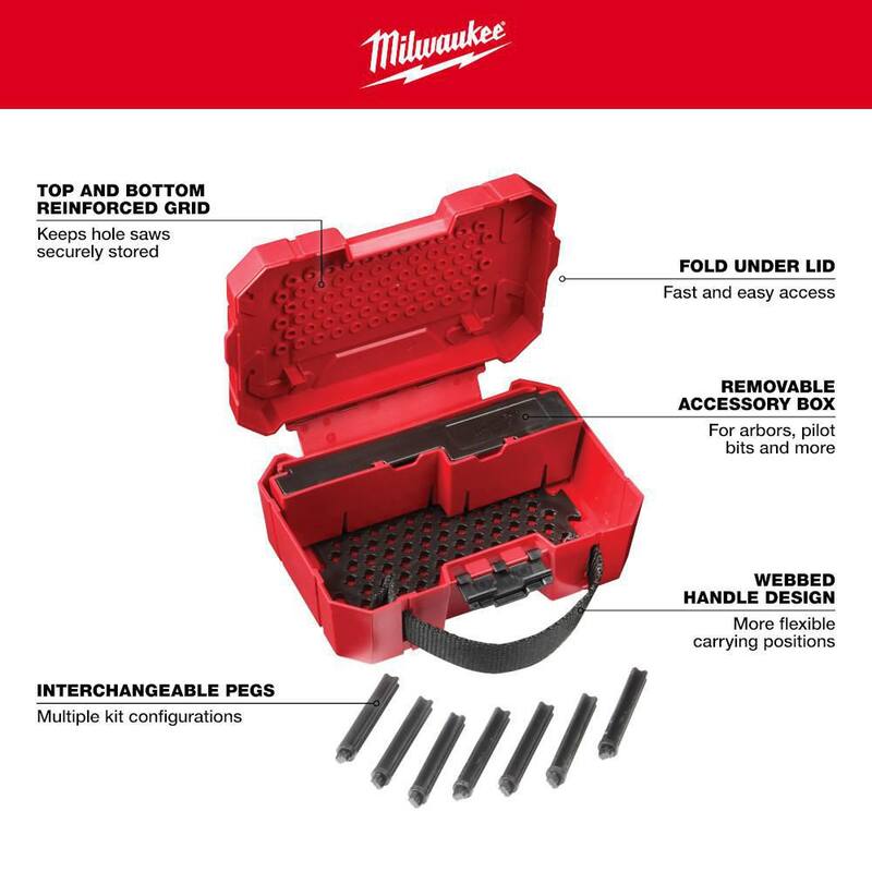 Set de sierra perforadora bimetálica de propósito general Hole Dozer de Milwaukee (17 piezas) con set de brocas de titanio SHOCKWAVE (40 piezas) - 49-22-4029-48-89-4631.
