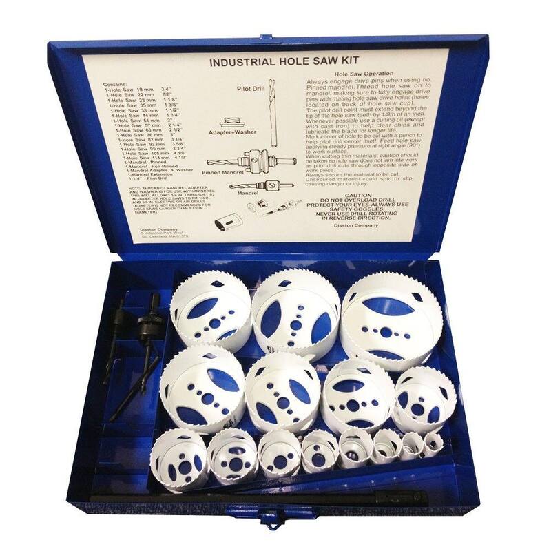 Kit de Sierras de Corona Bi-Metal Xtreme Industrial de Disston BLU-MOL (20 Piezas) - D9599
