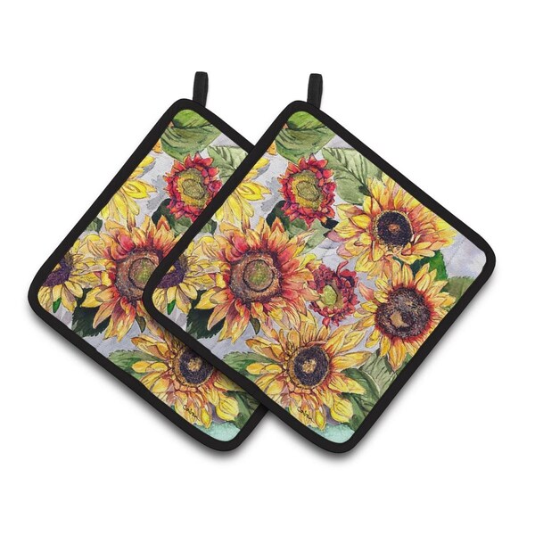 Carolines Treasures Sunflowers Pair of Pot Holders - 8766PTHD