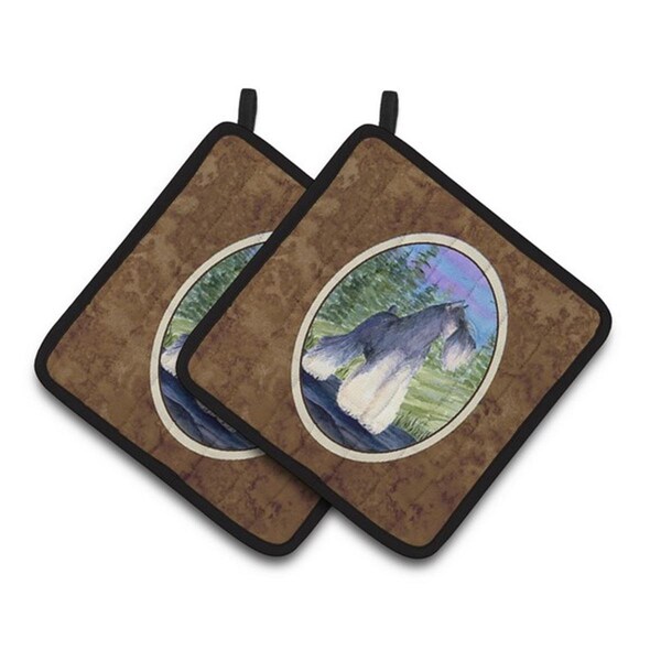 Carolines Treasures Schnauzer Pair of Pot Holders, 7.5 x 3 x 7.5 in. - SS1061PTHD