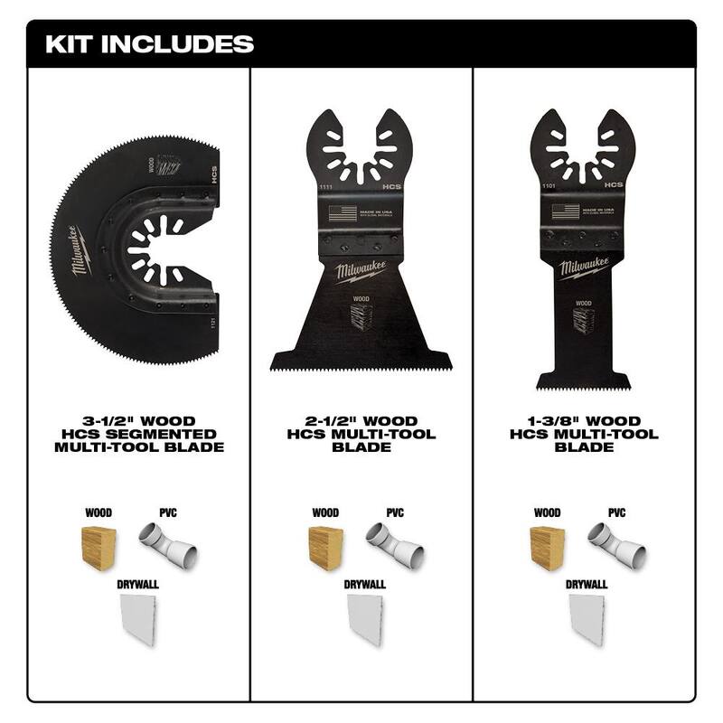 Set de sierras perforadoras de uso general Hole Dozer de Milwaukee con set de brocas de titanio, set de brocas de paleta y hojas de madera oscilantes (47 piezas) - 49-22-4025-48-89-4631-49-22-017549109004
