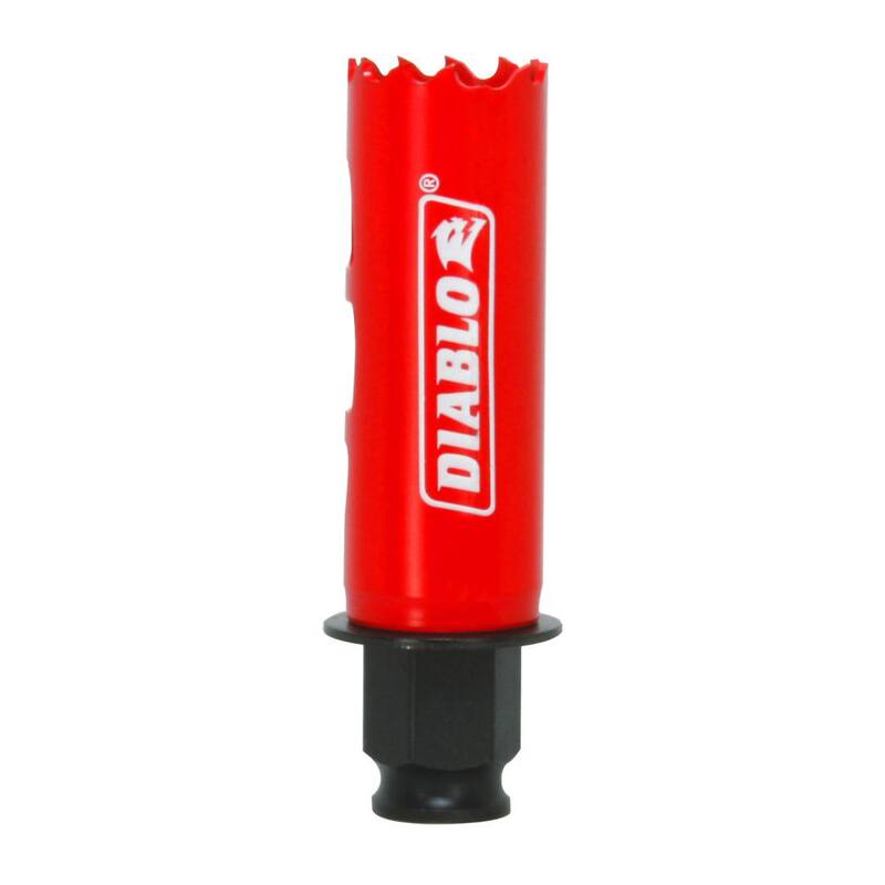 Sierra de perforación bimetálica DIABLO de 1 pulgada con profundidad de corte de 2-3/8 pulgadas - DHS1000