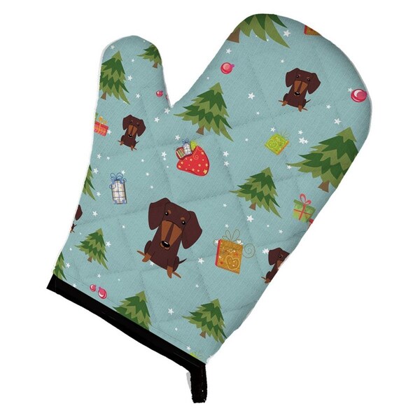 Carolines Treasures Christmas Dachshund Chocolate Oven Mitt - BB4791OVMT