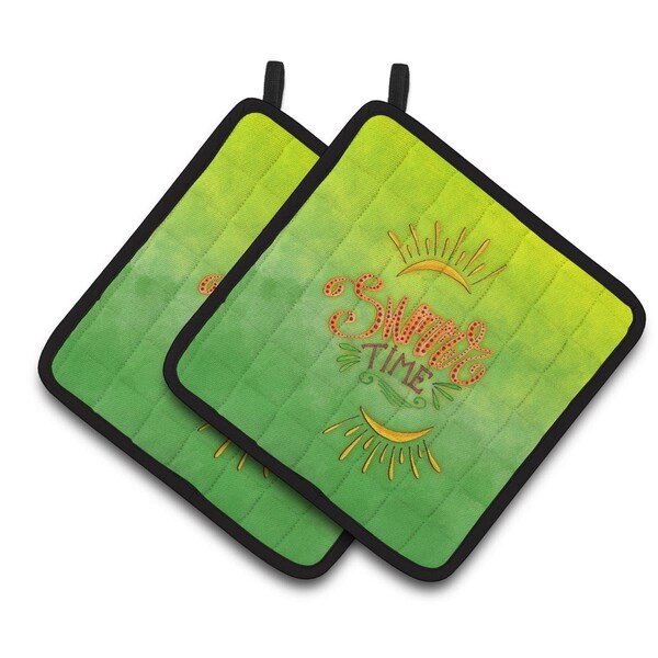 Carolines Treasures Summer Time Pair of Pot Holders - BB7453PTHD