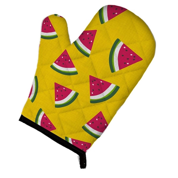 Carolines Treasures Watermelon on Yellow Oven Mitt - BB5144OVMT