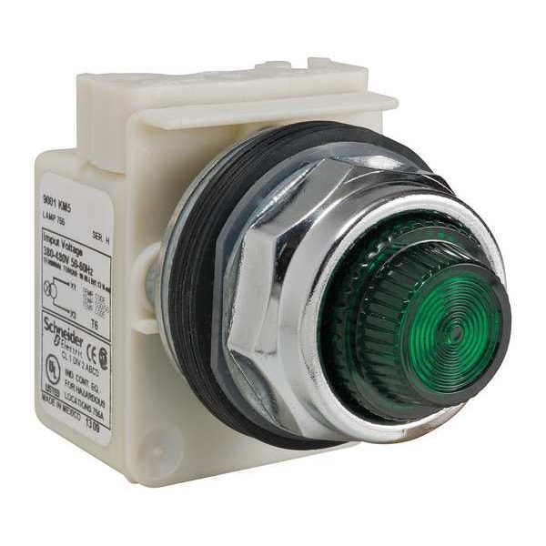 Schneider Electric Luz de Piloto, Incandescente, Verde, 380-480V - 9001KP5G31