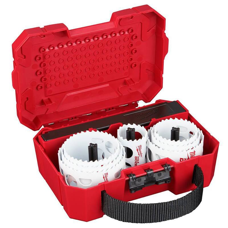 Kit de Sierra de Agujero Bi-Metal Hole Dozer de Milwaukee (11 piezas) con hoja SAWZALL de 9 pulgadas y 8 TPI con dientes de carburo de antorcha para corte de metal - 49-22-4020-48-00-5202.
