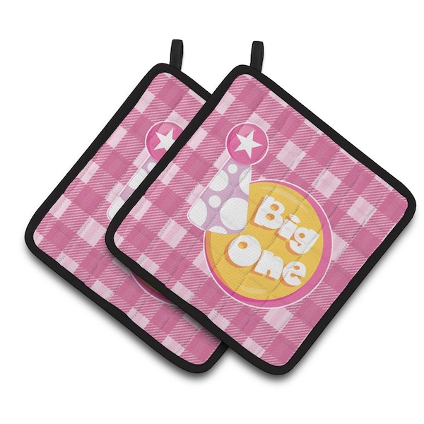 Carolines Treasures Girl Big One Pair of Pot Holders - BB6830PTHD