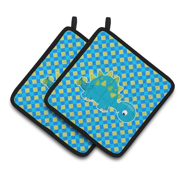 Carolines Treasures Stegosaurus Dinosaur Pair of Pot Holders - BB6897PTHD