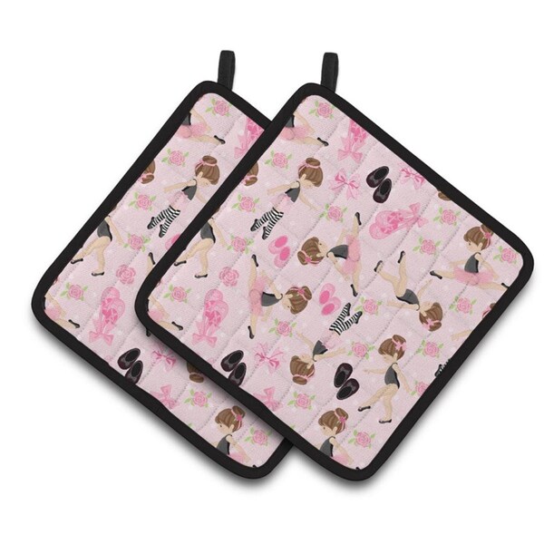 Carolines Treasures Ballerinas and Roses Pair of Pot Holders - BB5172PTHD