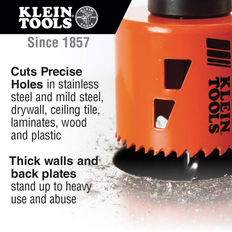 Set de sierras de corona Klein Tools con arbor (3 piezas) - M2O40687KIT