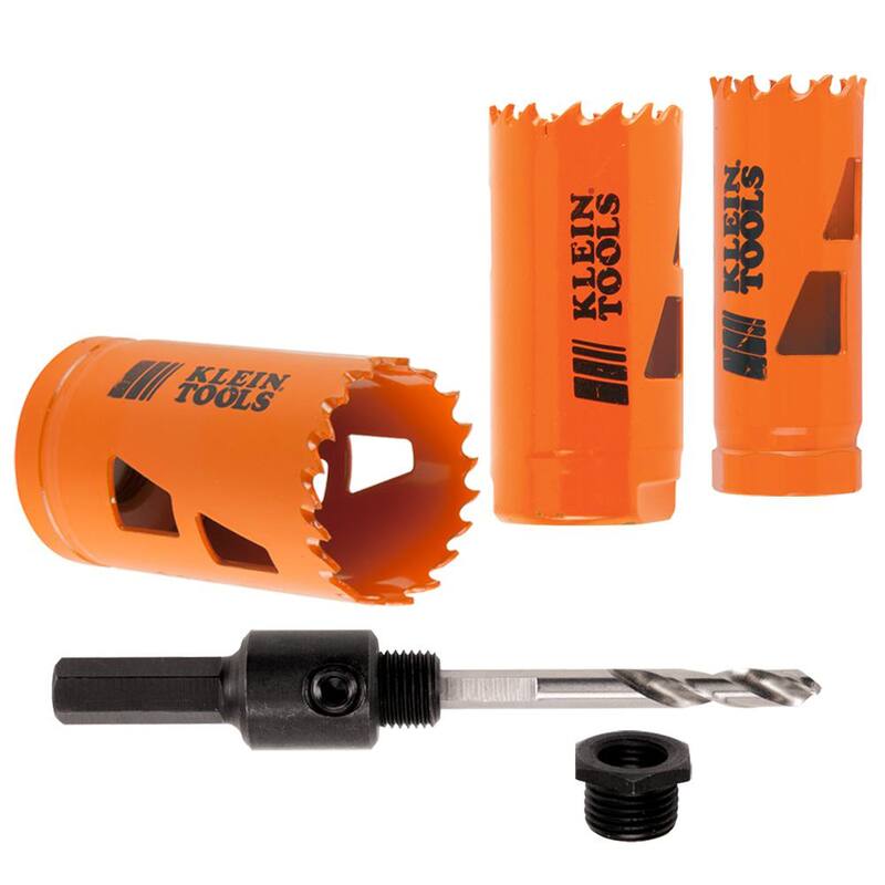 Set de sierras de corona Klein Tools con arbor (3 piezas) - M2O40687KIT