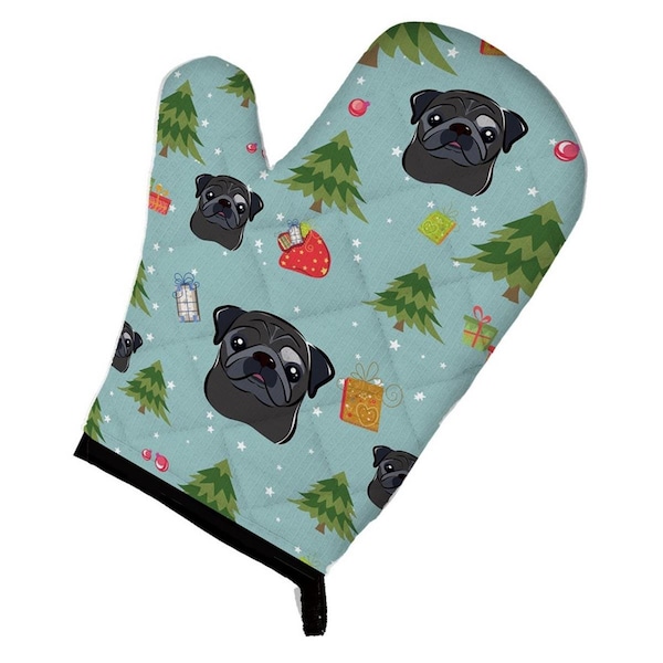 Carolines Treasures Christmas Black Pug Oven Mitt - BB5052OVMT