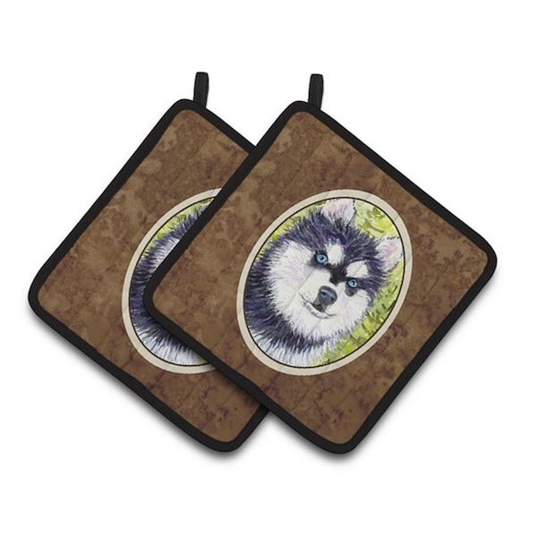 Carolines Treasures Klee Kai Pair of Pot Holders, 7.5 x 3 x 7.5 in. - SS8695PTHD