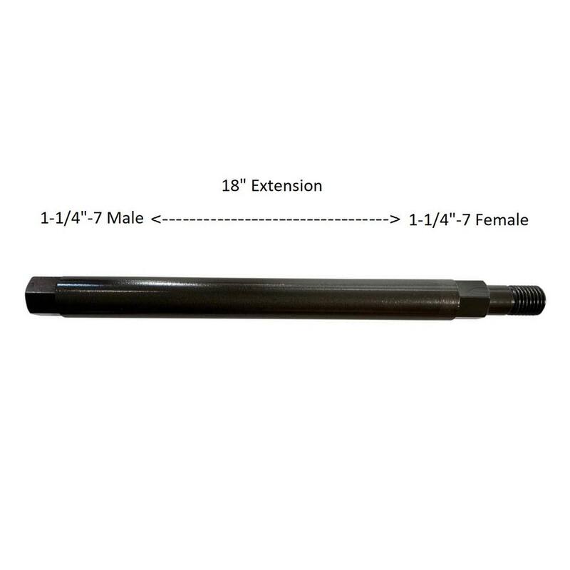 Extensión de broca de núcleo de 18 pulgadas, macho de 1-1/4 pulgadas a hembra de 1-1/4 pulgadas, adaptador de extensión de mandril de sierra de perforación - ADJ06_THD