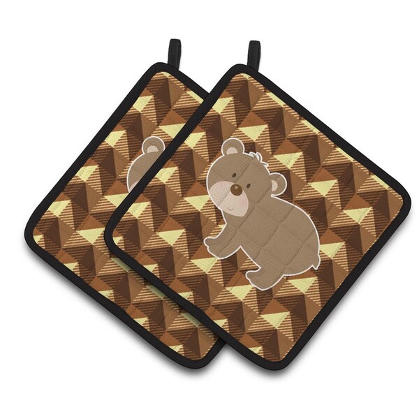 Carolines Treasures Bear Pair of Pot Holders - BB7030PTHD