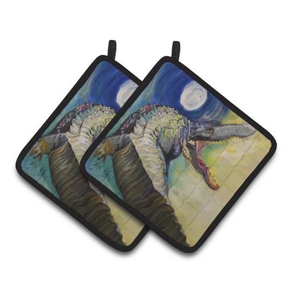 Carolines Treasures Alligator Pair of Pot Holders, 7.5 x 3 x 7.5 in. - JMK1207PTHD