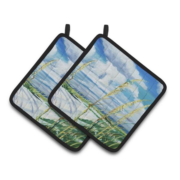 Carolines Treasures Sea Oats Pair of Pot Holders, 7.5 x 3 x 7.5 in. - JMK1271PTHD