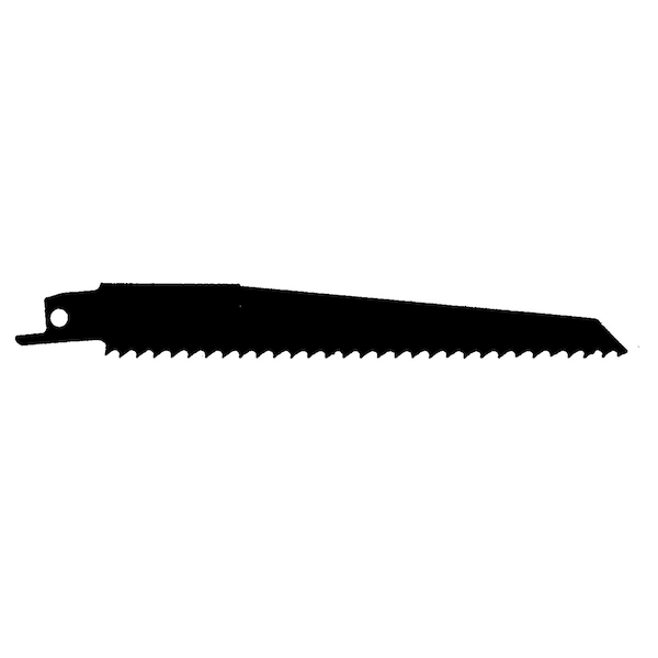 Dynabrade 6" L x 6 TPI Bi-metal Saw Blade, 6"x Taper 6 Teeth/In Bi-Metal - 90934