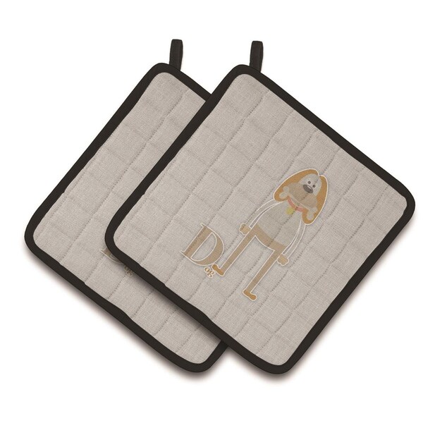 Carolines Treasures Alphabet D For Dog Pair of Pot Holders - BB5729PTHD