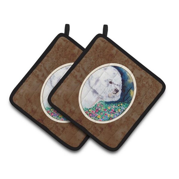 Carolines Treasures Bichon Frise Pair of Pot Holders, 7.5 x 3 x 7.5 in. - 7225PTHD