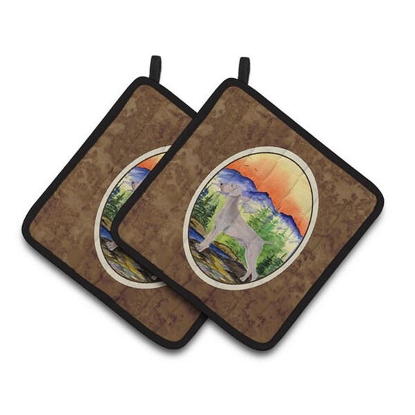 Carolines Treasures Weimaraner Pair of Pot Holders, 7.5 x 3 x 7.5 in. - SS8267PTHD