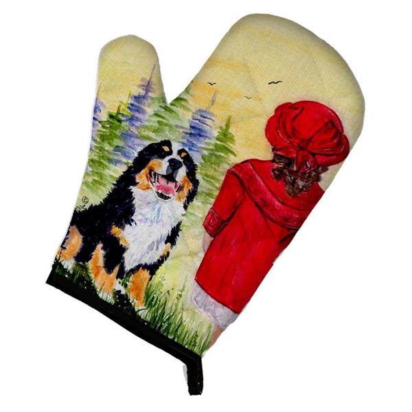 Carolines Treasures Little Girl with Her Bernese Mountain Dog Oven Mitt - SS8531OVMT