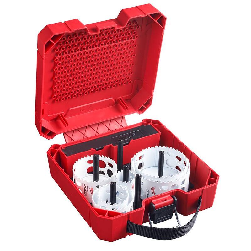 Juego de sierras perforadoras Milwaukee Hole Dozer Carbide de gran diámetro (9 piezas) - 49-22-3077