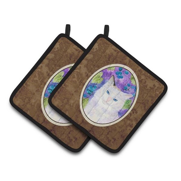 Carolines Treasures Cat Pair of Pot Holders, 7.5 x 3 x 7.5 in. - SS1065PTHD