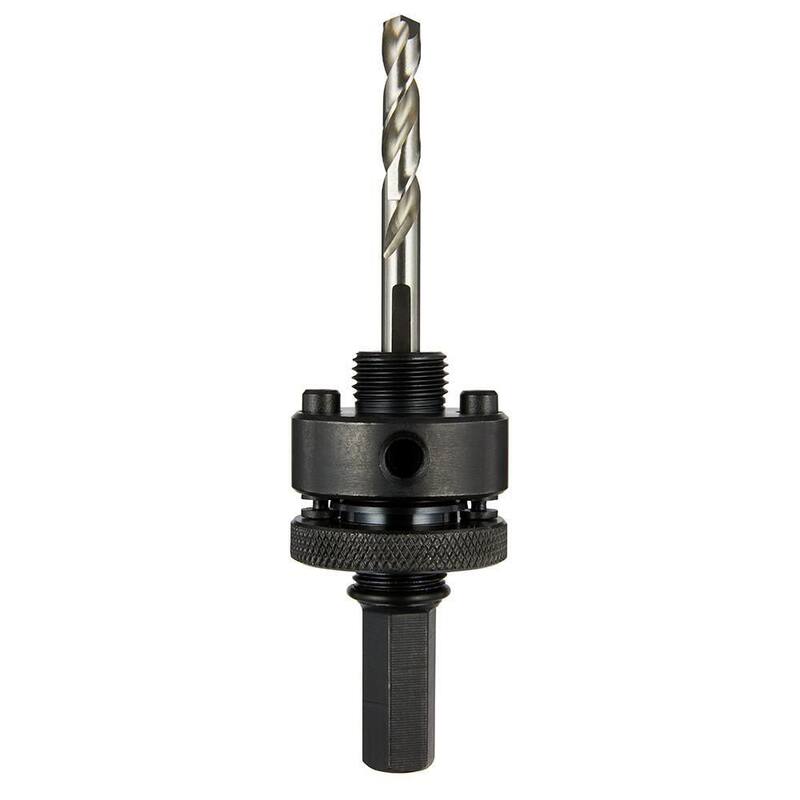 Adaptador de sierra de corona de agujero grande de cambio rápido de 7/16 pulg. de Milwaukee con broca piloto - 49-56-7055