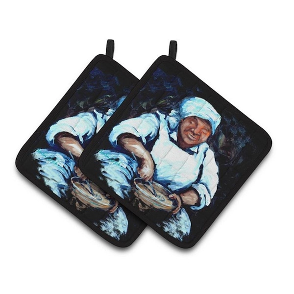 Carolines Treasures Hot Water Cornbread Pair of Pot Holders, 7.5 x 3 x 7.5 in. - MW1087PTHD