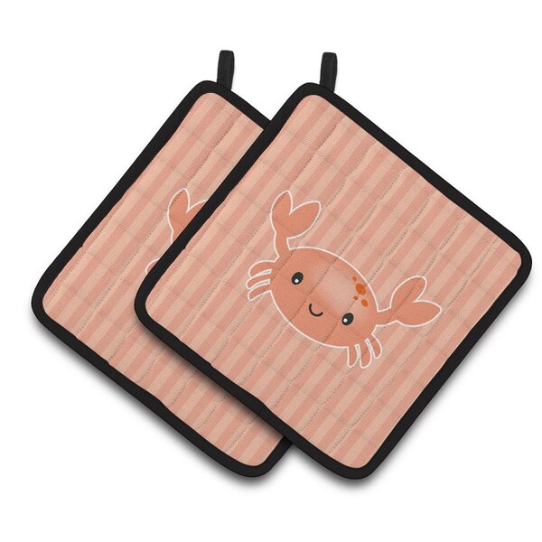 Carolines Treasures Crab Pair of Pot Holders - BB7121PTHD