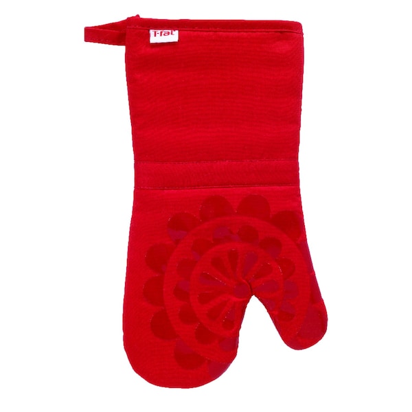 T-Fal T-Fal Red Medallion Cotton Oven Mitt - 50948