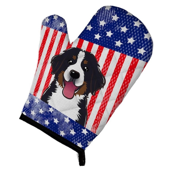 Carolines Treasures American Flag and Bernese Mountain Dog Oven Mitt - BB2167OVMT