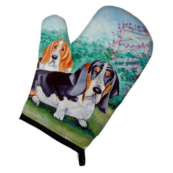Carolines Treasures Basset Hound Double Trouble Oven Mitt - 7061OVMT