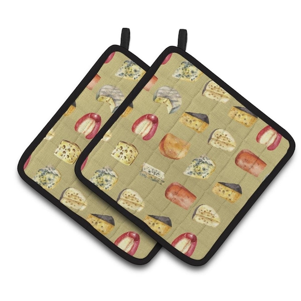 Carolines Treasures Cheeses Pair of Pot Holders - BB5199PTHD